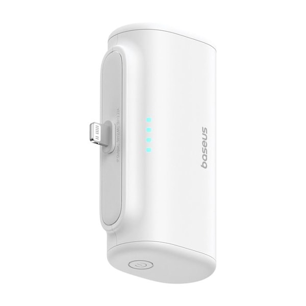 Latausasema puhelimelle, Lightning, 20 W, 5 000 mAh, tyypin C kaapeli - Baseus (P10068307413-00) - Valkoinen