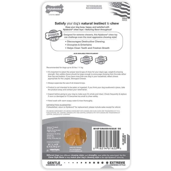 Tyggeknogler - Nylabone - Durabone - Bacon - Lille - Holdbart nylon