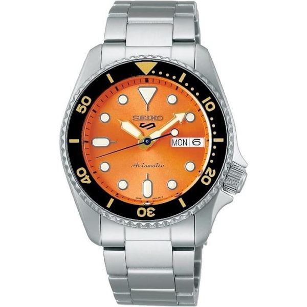 Ur - Seiko - 5 SRPK35 - Mekanisk - Orange urskive - Rustfrit stål Pengar