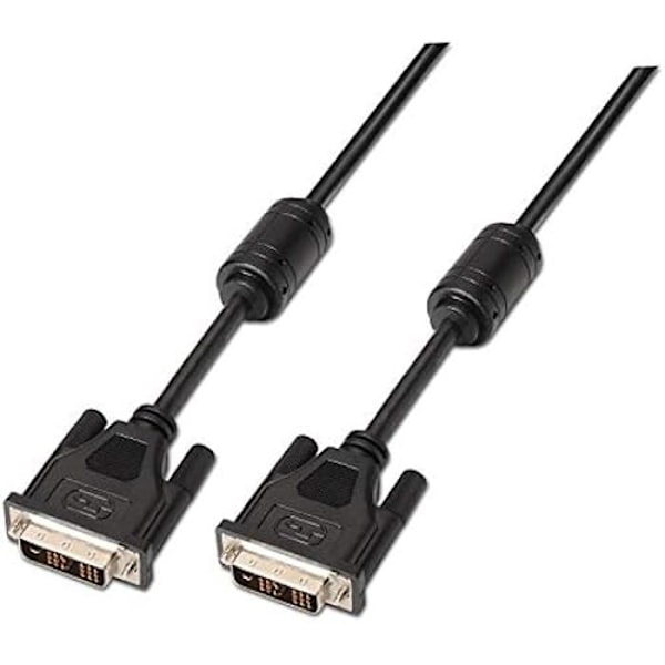 AISENS A117 – 0086 – DVI 18 + 1 kabel med ferrit (1,8 m, Support opløsninger 1920 x 1200) Farve Sort