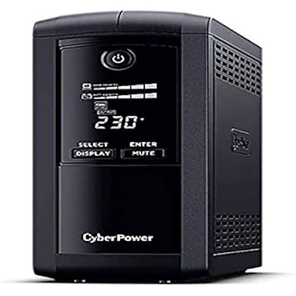 CyberPower VP700ELCD Uninterruptible Power Supply - Line Interaktivitet - 700 VA 390 W - 3 AC Output(s) Sort