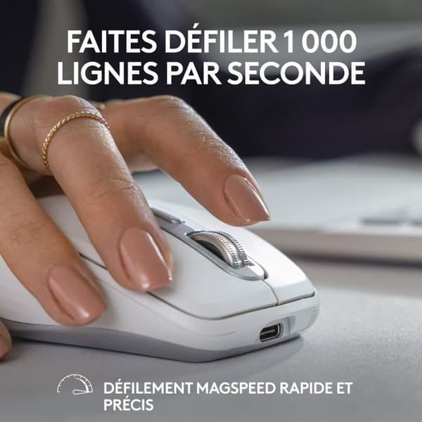 Mus - Trådlös - Logitech - MX Anywhere 3S - Vit