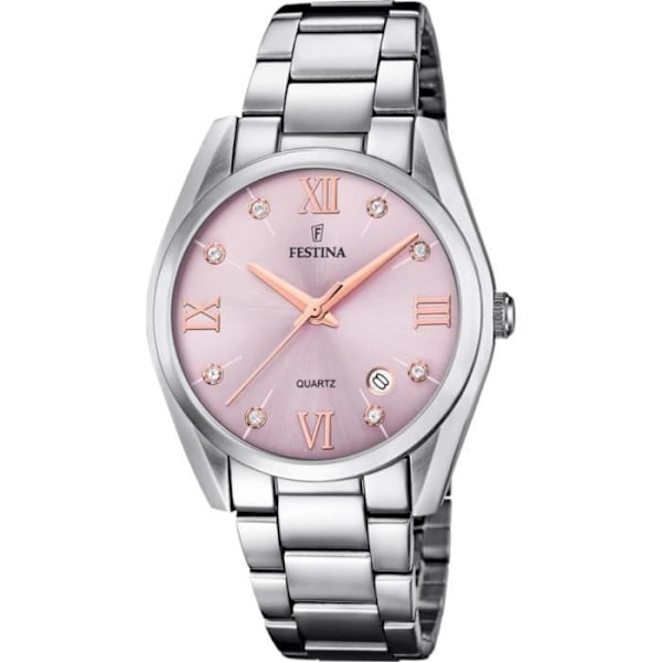 Ur - Festina - F16790-D - Kvarts - Analog - Dame - Sølv/Rød Silver, Röd