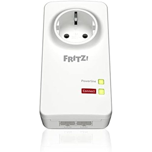 Powerline-adapteri AVM - FRITZ! Powerline 1220 - 2 Gigabit LAN -porttia - Integroitu virtalähde - 1200 Mbit/s