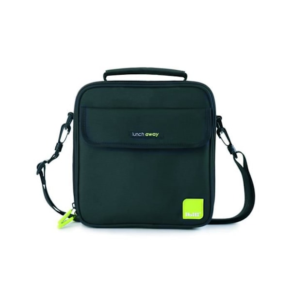 Frokostkasse - IBILI - 753450 - Sort - 22 x 22 x 12 cm - 2 grønne beholdere svart