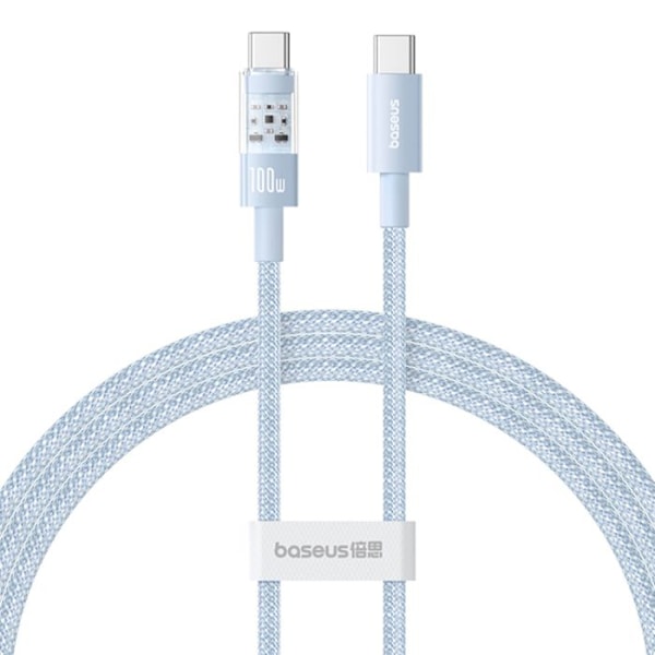 USB-C till Type-C-kabel, Super Snabb Laddning 100W, 2m - Baseus Gem (P10373000311-01) - Galaxblå