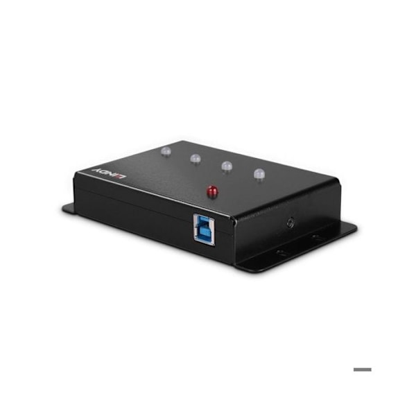 USB 3.0 Hub - LINDY - 443492 - 4 porte - Metal - Kompatibel med USB 3.0