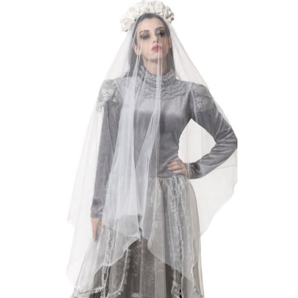 Corpse Bride Pandebånd med hvidt slør - ANGEL TOMAS, SA - Halloween Vit