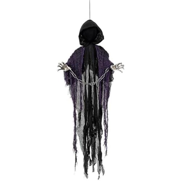 Kostume - VIVING - Faceless Ghost - Størrelse 45 x 20 x 120 cm - Farve Sort - Blandet