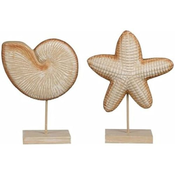 Koristehahmo - MICA DECORATIONS - Meritähti - Vaaleanruskea - 24 x 17 x 17 cm Flerfärgad