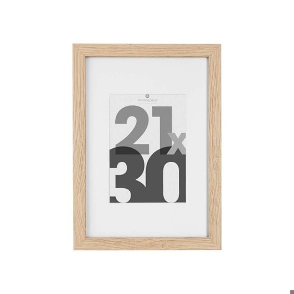 "Eva" fotoramme - træ og glas - 21x30 cm - Beige - Atmosphera indretningsarkitekt Beige