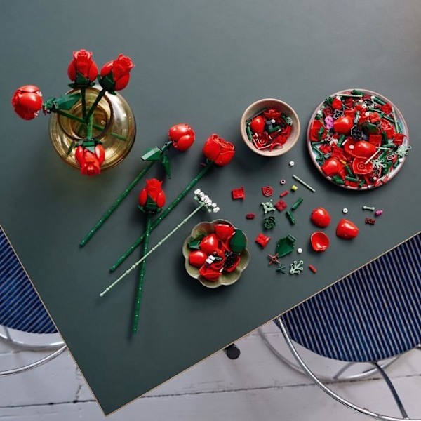 LEGO® 10328 Icons Ruusukimppu, tekokukat koristeluun, ystävänpäivälahja aikuisille Rosa