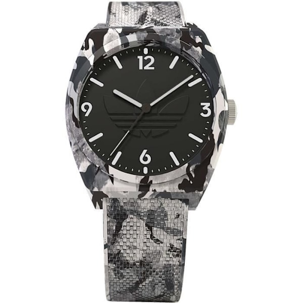 Ure - ADIDAS - AOST22568 - Unisex - Resin - 38 mm - Modstandsdygtighed 5 ATM Grå, svart, vit