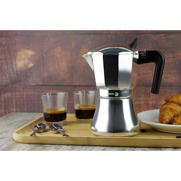 Cafetera Espresso - FAGOR - Cupy - Aluminium - 12 Koppar - Induktionskompatibel