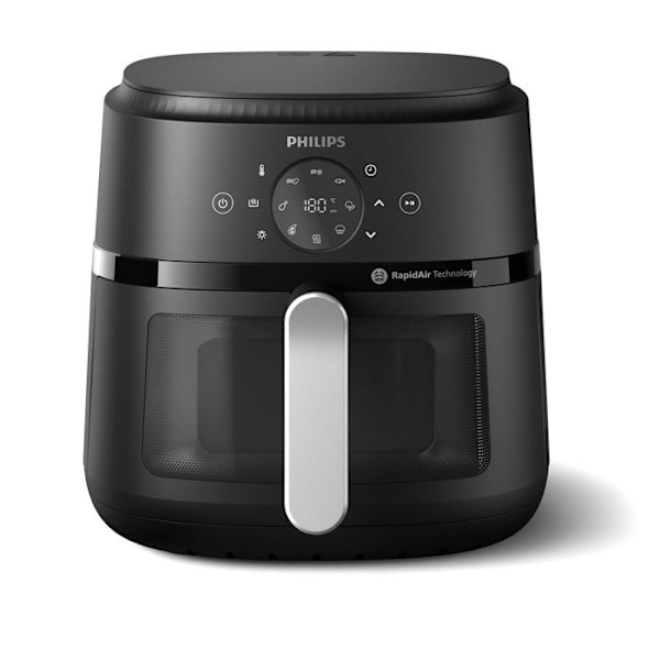 Friture uden olie - Philips - NA231/00 - 1700 watt - 6,2 liter - 13 madlavningsmetoder Sort, Sølv