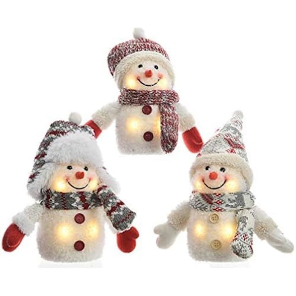 Lumiukko - LUMINEO - Joulukoristeet - 4 LED - 20x19x10 cm - Sisä Vit.
