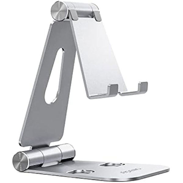 AISENS MS2PXL-092 XL justerbar bordstativ (2 drejninger) til TELEFON/tablet, sølv