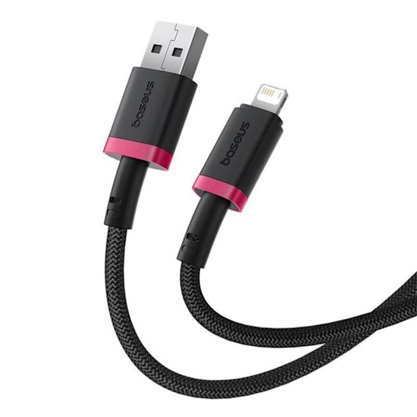 USB-Liitin datakaapeli, 2,4 A, 2 m - Baseus Dura (P10377801U01-03) - Musta