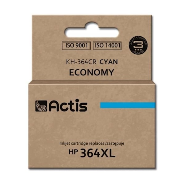 Cyan blækpatron ACTIS til HP (erstatning for HP 364XL CB323EE)