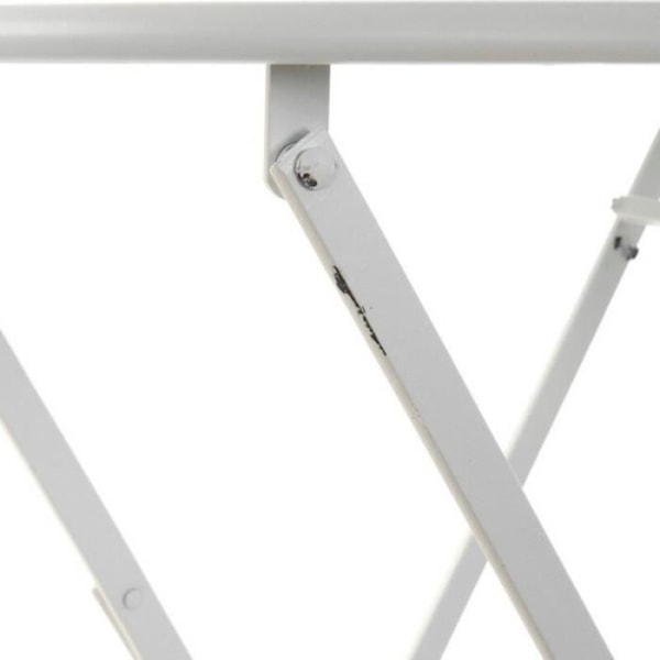 bordsset + 2 vita metallstolar (3 st)
