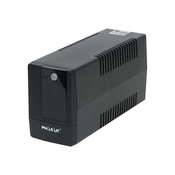 Onduleur - Akyga Phasak AK-UP1-600 - AC 162 - 290 V - 360 Watt - 600 VA 7 Ah - 2 lähtöliitintä - musta musta