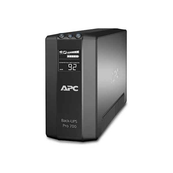 APC Line Interactive UPS från Schneider Electric Back-UPS BR700G - 700 VA/450 W - Tower - 110 V AC-ingång Svart