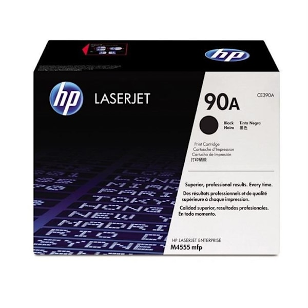 HP TONER 90A (CE390A) sort - ægte patron til HP LaserJet M4555MFP/M601/M602/M603 printere