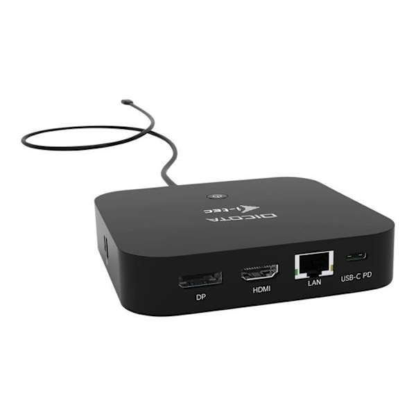 USB-C 11-in-1 - DICOTA - 5K HDMI/DP - 100W virransyöttö - Monipuolinen liitettävyys