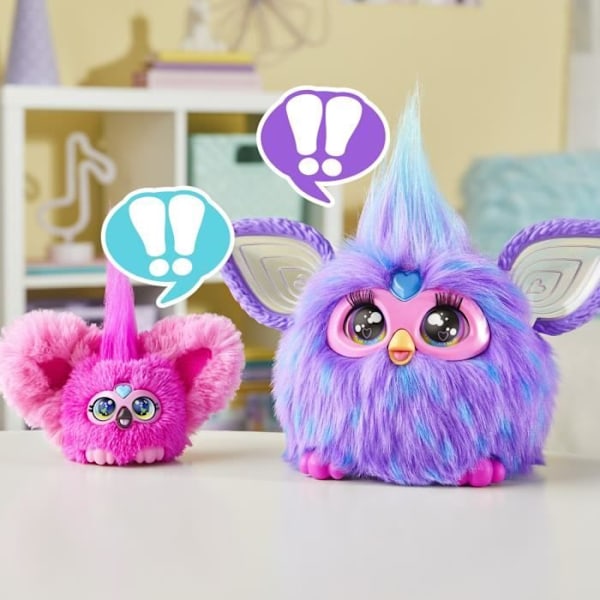 Furby Furblets Flo-Flo, mini elektroniikkalelu tytöille ja pojille, yli 45 ääntä, alkaen 6-vuotiaista, Hasbro Flerfärgad