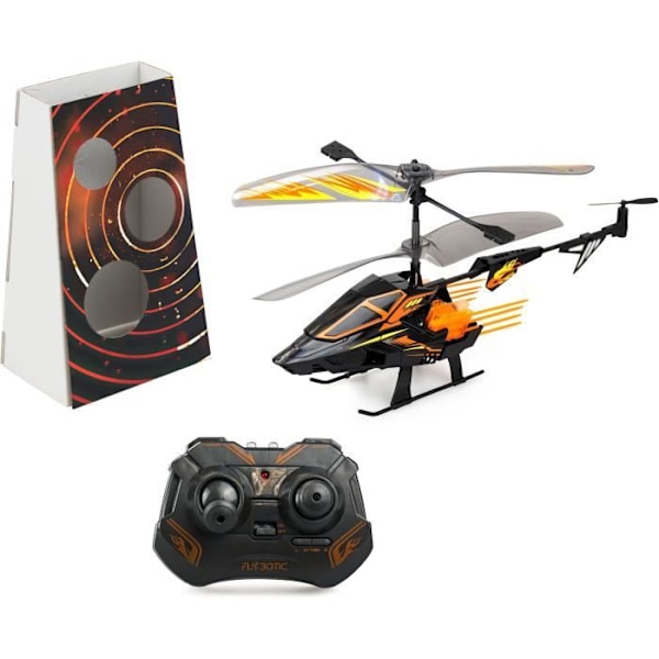 Fjernstyret helikopter - FLYBOTIC - Helico Hover Blast - 23 cm - orange og sort - fra 8 år orange och svart