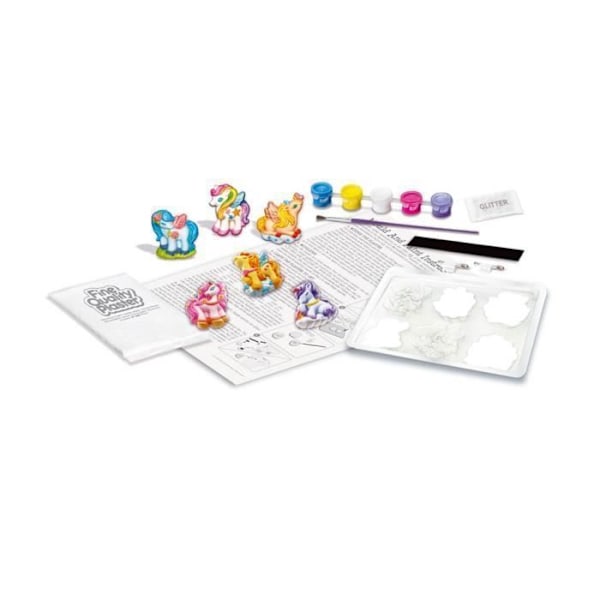 Kreativt sæt - 4M - Glitter-unicorns - Multifarvet - Gesso - Maling Flerfärgad