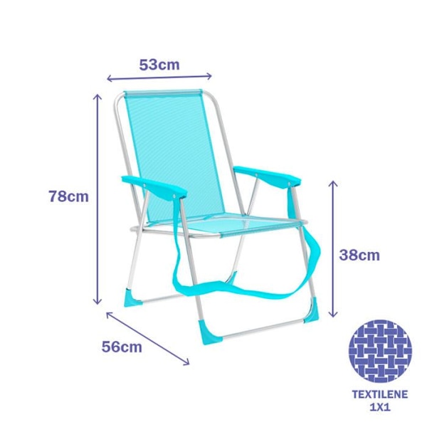 Akvamarin foldbar strandstol - Marbueno