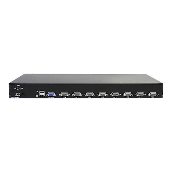 STARTECH Telineeseen asennettava USB KVM -kytkinsarja - 8-portti, jossa on ruutunäyttö ja kaapeleita
