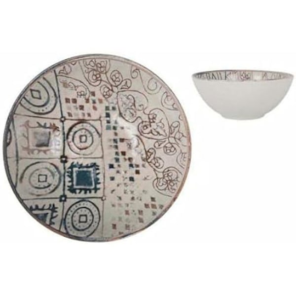 Kulho - LA MEDITERRÁNEA - Kreikka - Posliini - Monivärinen - Ø 16 x 7 cm Flerfärgad