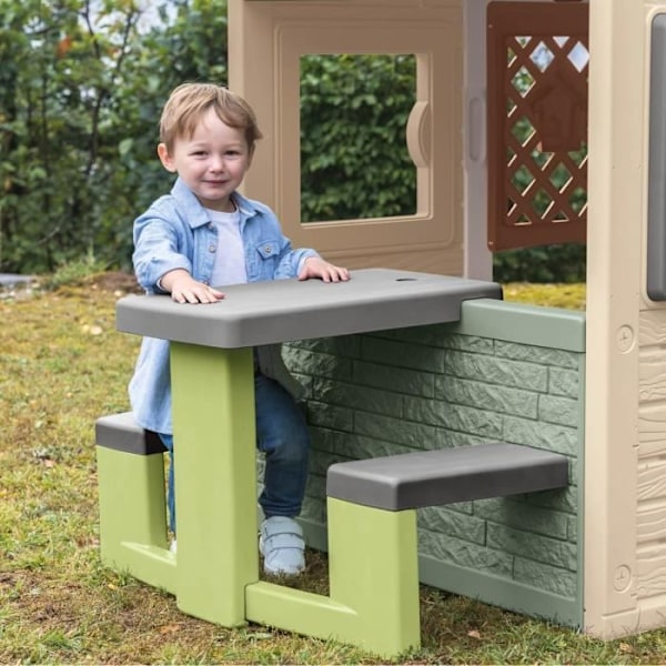Smoby Life - Piknikbord, der kan tilpasses Smoby-huse - 2 bænke