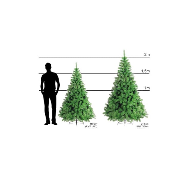 Julgran - Konstgjord tall - 180 cm - Grön - Metall och PVC - Inomhus Grön