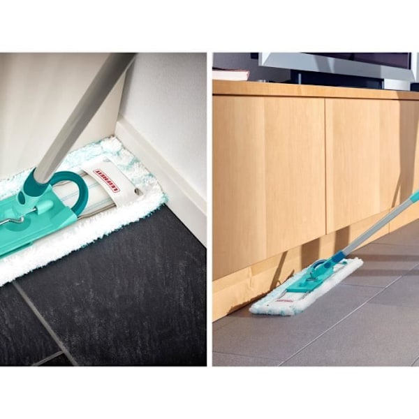 Aseta lattiansiivoukselle Leifheit Profi Compact 55092, tasainen moppi, 42 cm, jonka päällinen on ihanteellinen kaikille tasaisille pinnoille. Grøn - Hvid