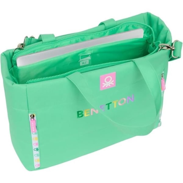 Rygsæk - Benetton - Mint - Til bærbar computer 14,1 - Mintgrøn - 54 x 17 x 31 cm mintgrön