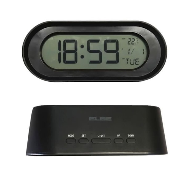 Clockradio ELBE RD700 Sort termometer