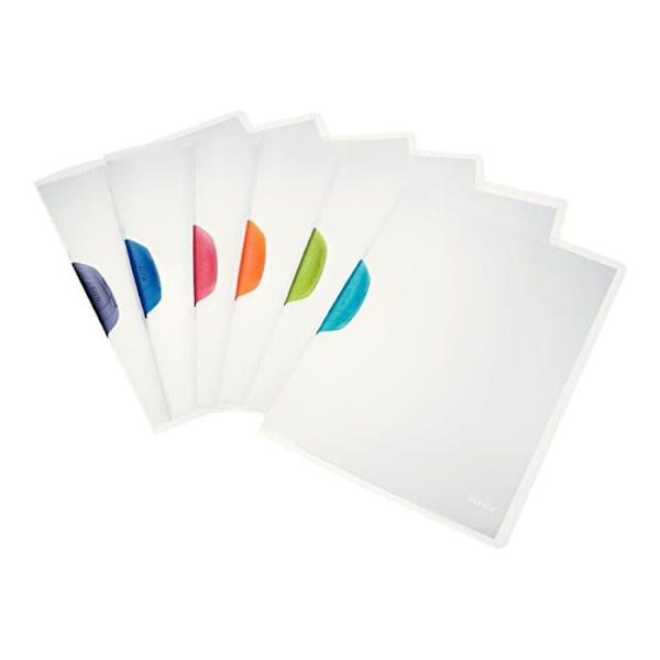 Leitz ColorClip Magic A4:n klipsikansio 30 arkille, saatavilla eri väreissä.