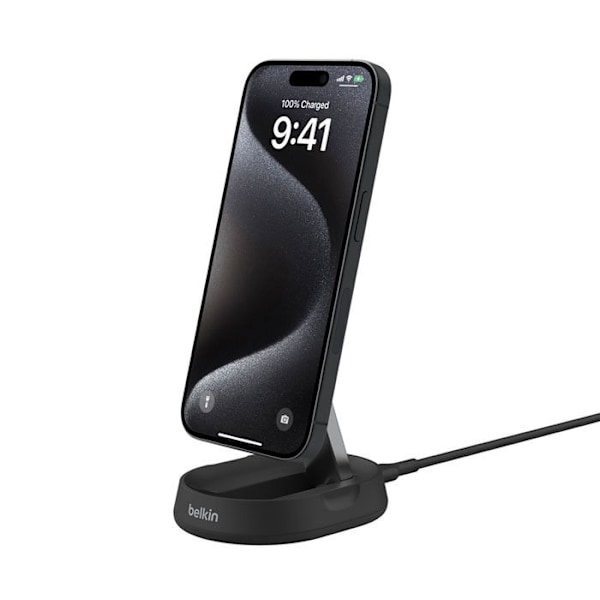 Trådløs oplader - Belkin - BoostCharge Pro - 15 Watt - Magnetisk - Sort Sort