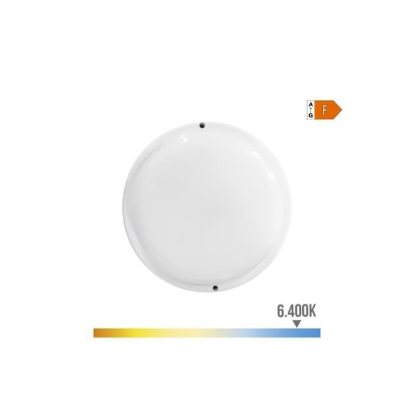 Væghængt Led Lys Rund - EDM - Hvid - Ø20,8X4,8Cm - Indendørs