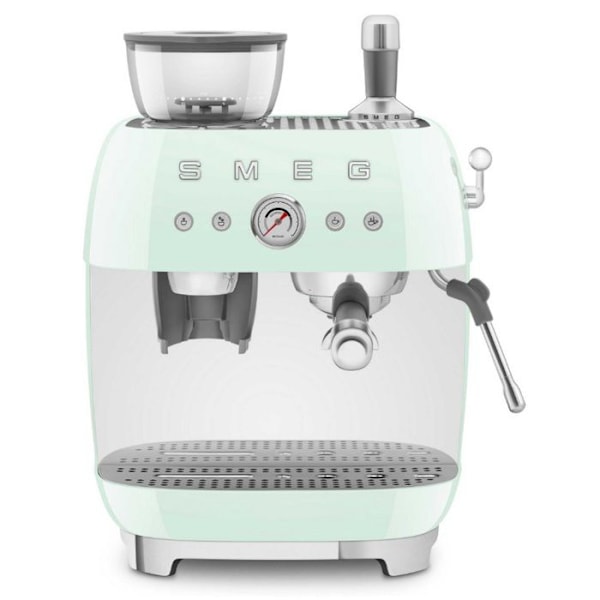 Expresso - SMEG - EGF03PGEU - 20 bar - 1650 Watt - 250g kaffebønner - Grøn