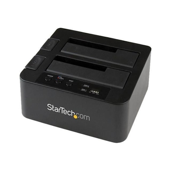 Kaksoiskopioija ja Telakka - STARTECH - SDOCK2U33RE - eSATA/USB 3.0 - Musta - 2,5/3,5 tuumaa
