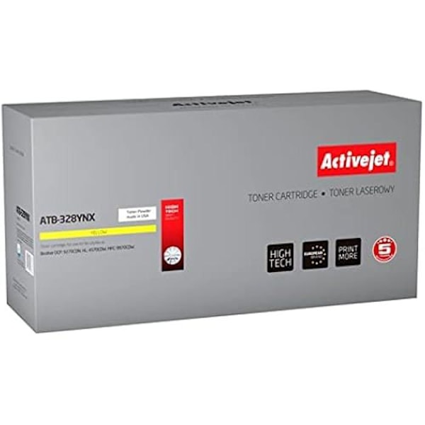 Activejet ATB-328YNX - Keltainen - Yhteensopiva Brother TN-328Y - Tuotanto 6000 sivua