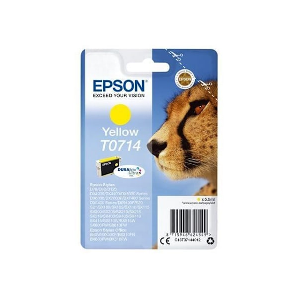 EPSON Cartridge T0714 - Gepard - Gul