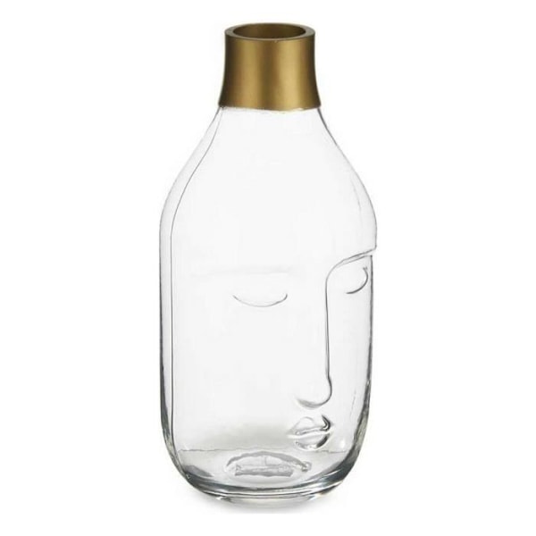 ansiktsdesign transparent vas 12 cm