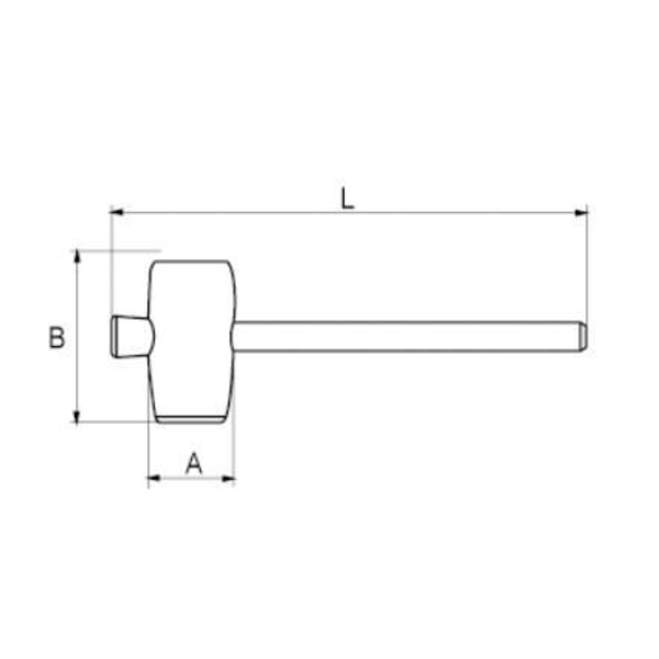 IRIMO sort gummihammer 75 mm - 529271
