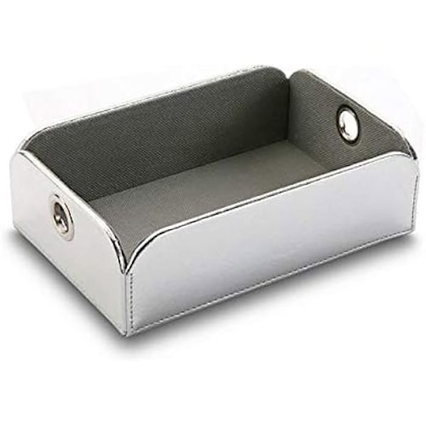 Fickbricka - ROMA - Silver - Läderimitation - 20,5 x 13,5 x 6 cm - Mjuk Silver
