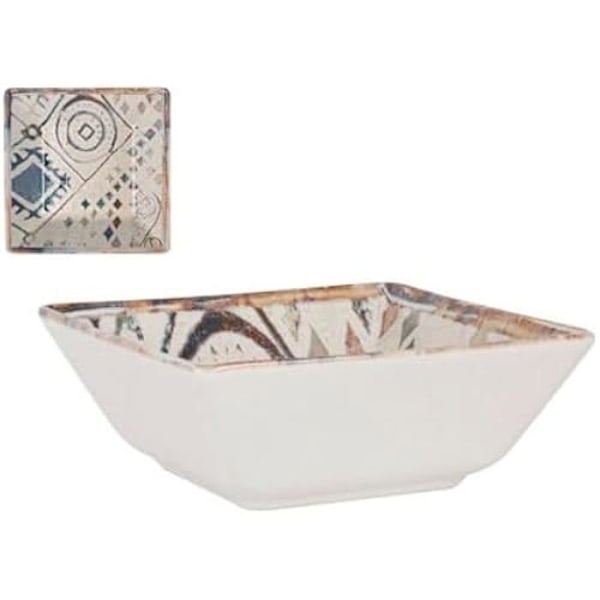 Kulho - LA MEDITERRÁNEA - Kreeta - Monivärinen - 13 x 13 x 5 cm - Posliini/Keraami/kivitavara Flerfärgad
